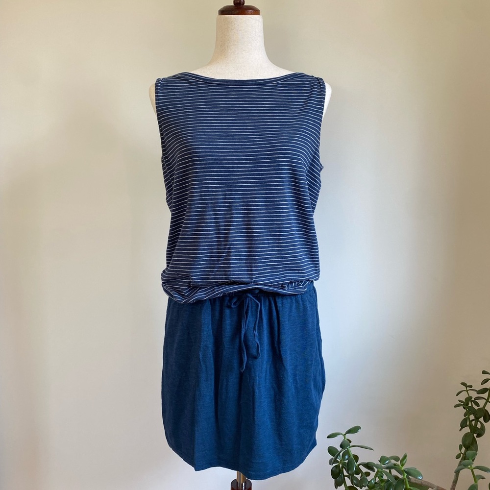 Carve Designs Navy and White Striped Dress